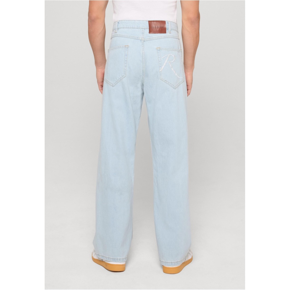 Rocawear - JJ Baggy Denim Hose gerades bein - Blau